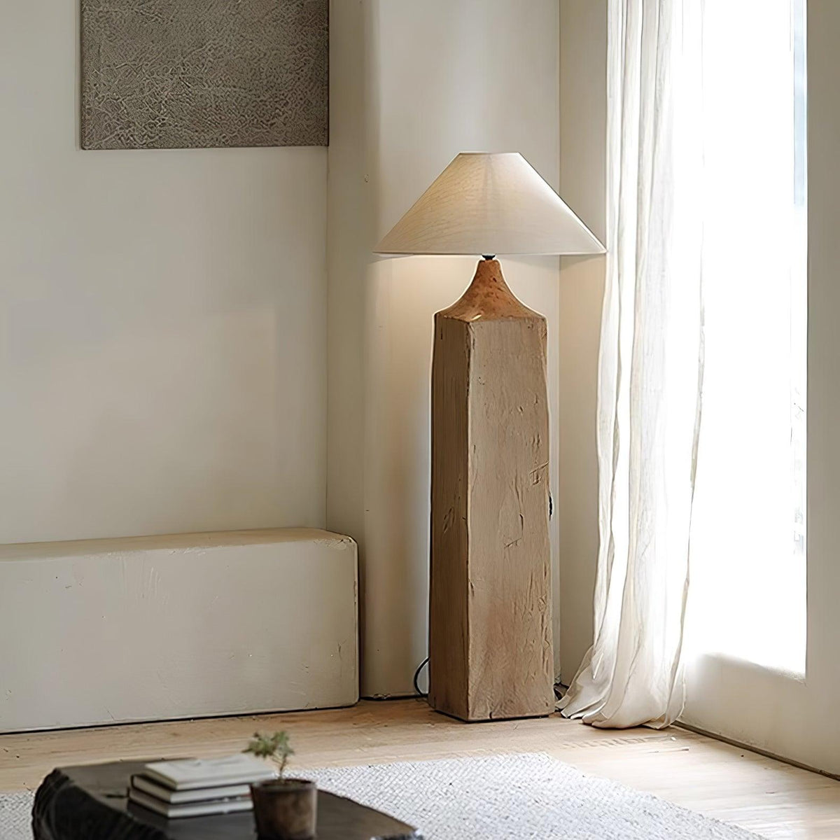 Rustica Timber Column Floor Lamp