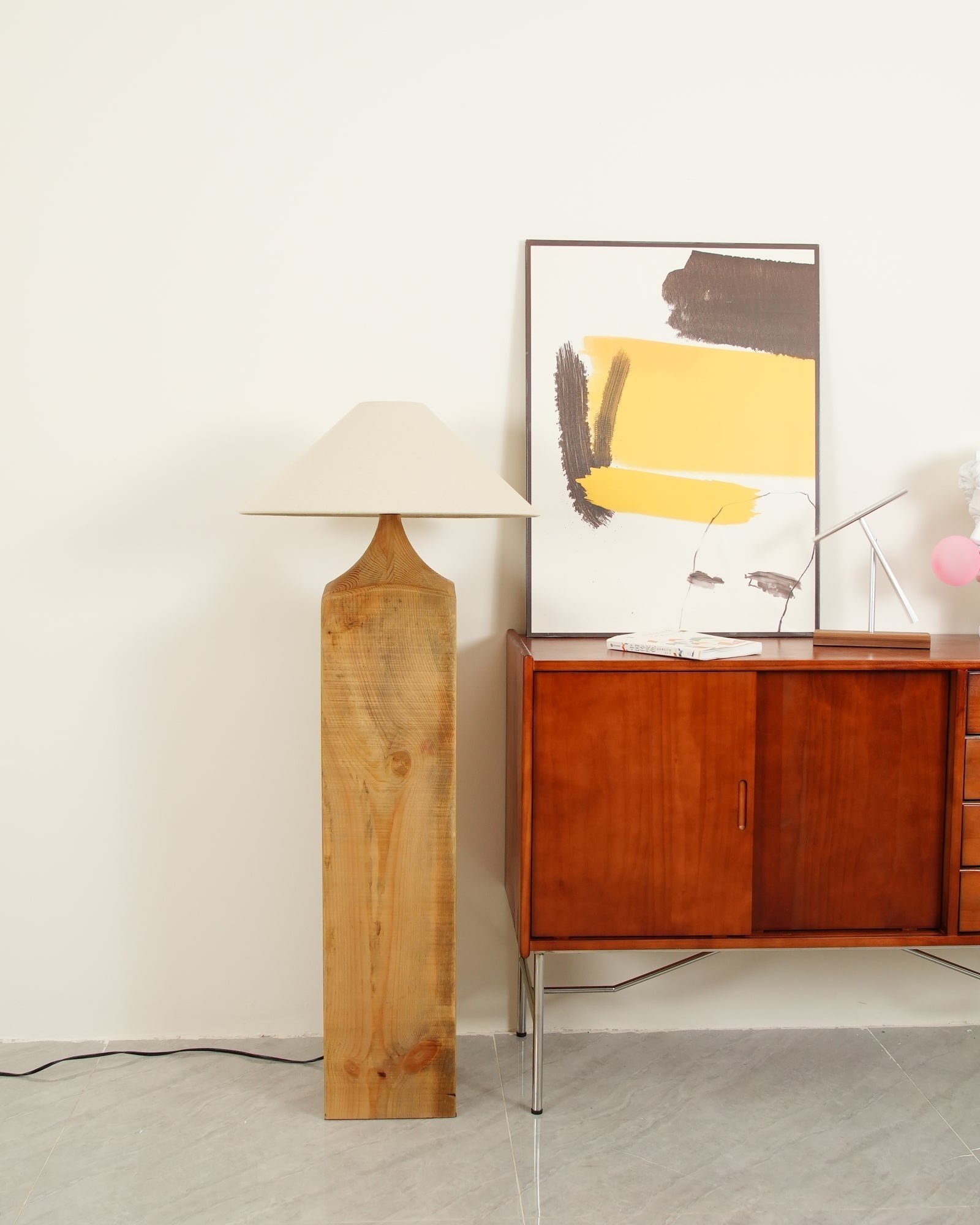 Rustica Timber Column Floor Lamp