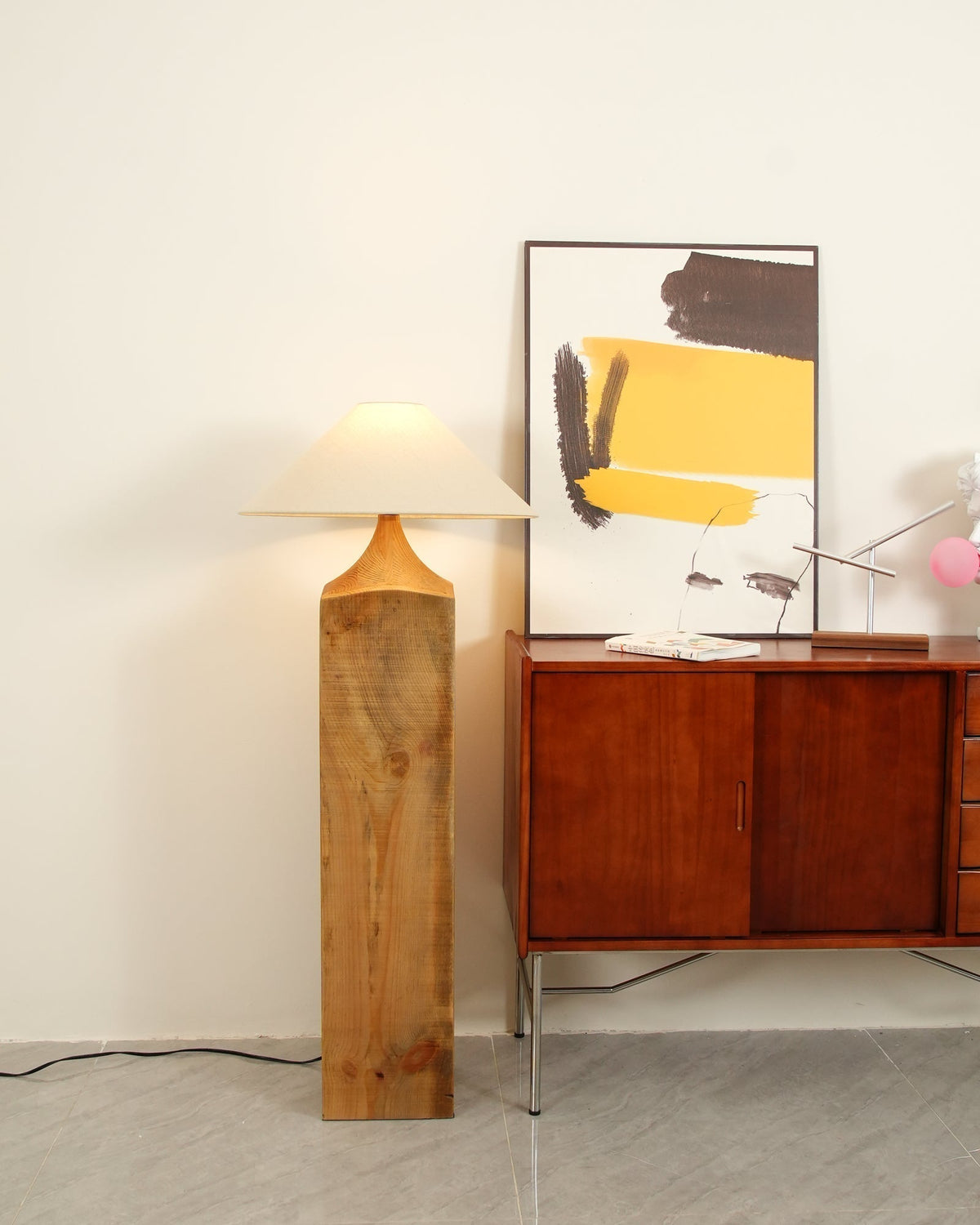 Rustica Timber Column Floor Lamp