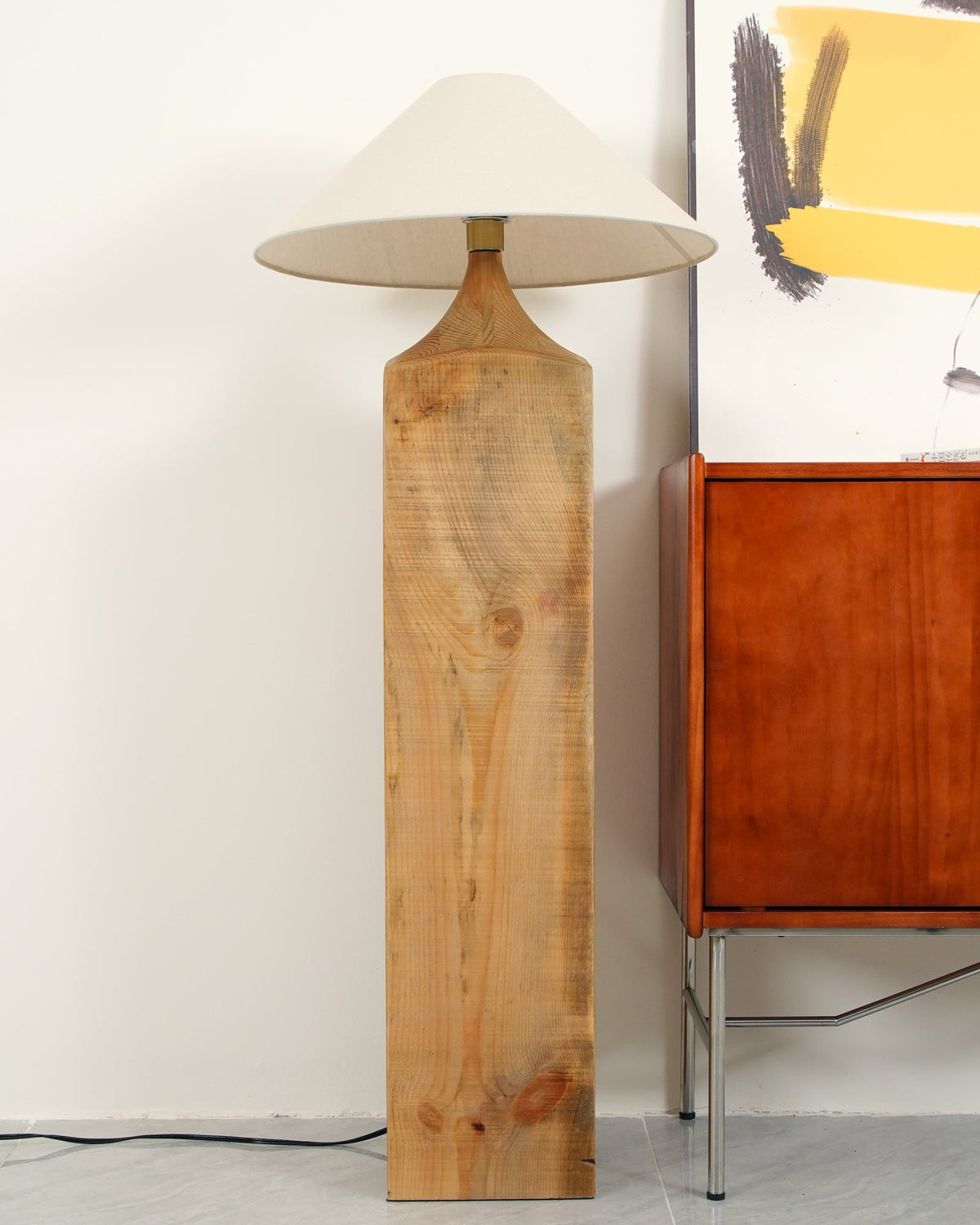 Rustica Timber Column Floor Lamp