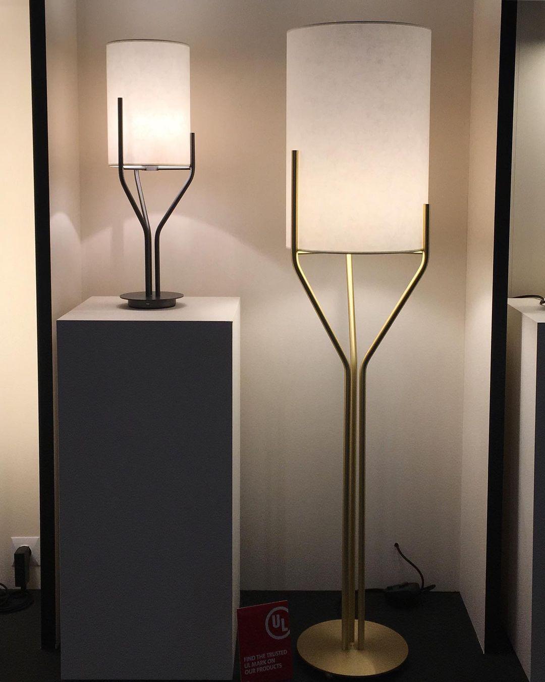 Aureina Glam Brass Floor Lamp