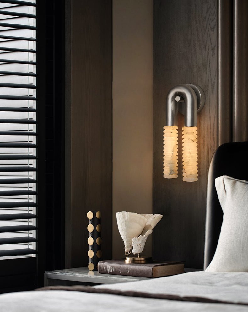 Talbe Alabaster Arc Ridge Modern Wall Lamp