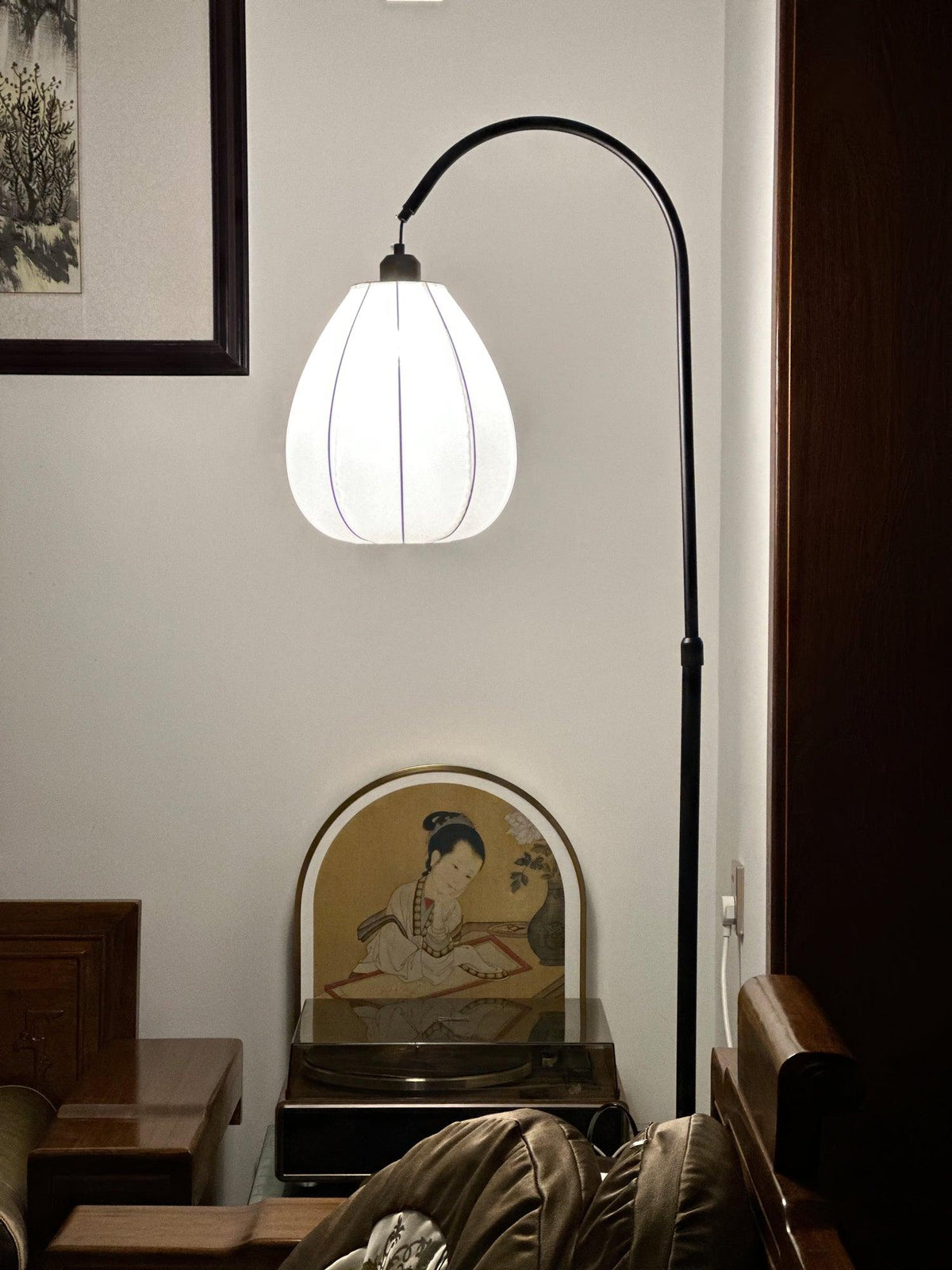 Vazoril Multifunctional Wood Fabric Floor Lamp