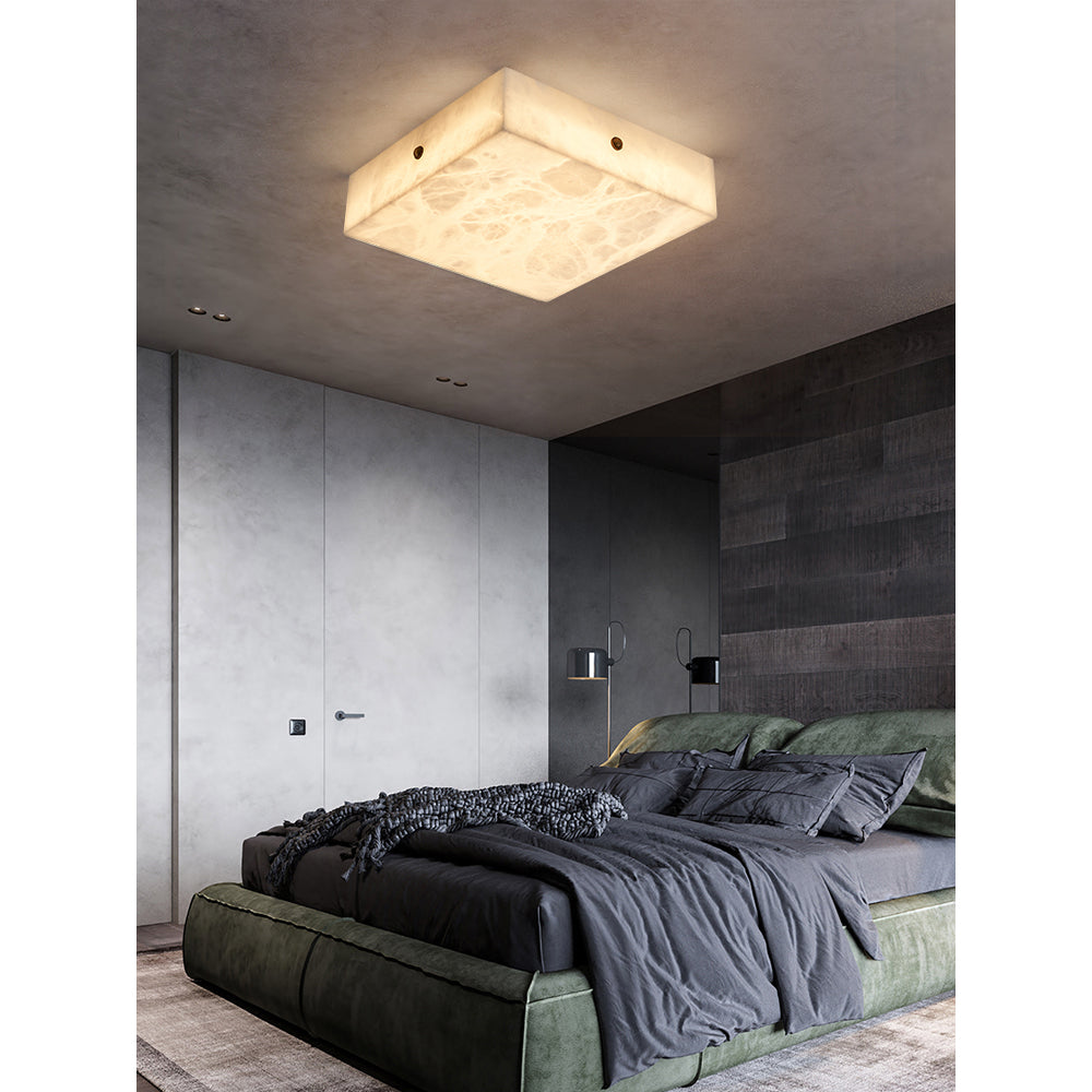 Rauduvys Modern Minimalist Alabaster  Ceiling Light