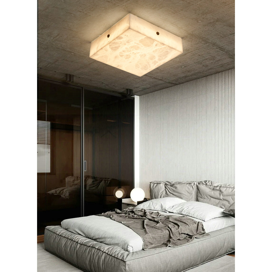 Rauduvys Modern Minimalist Alabaster  Ceiling Light