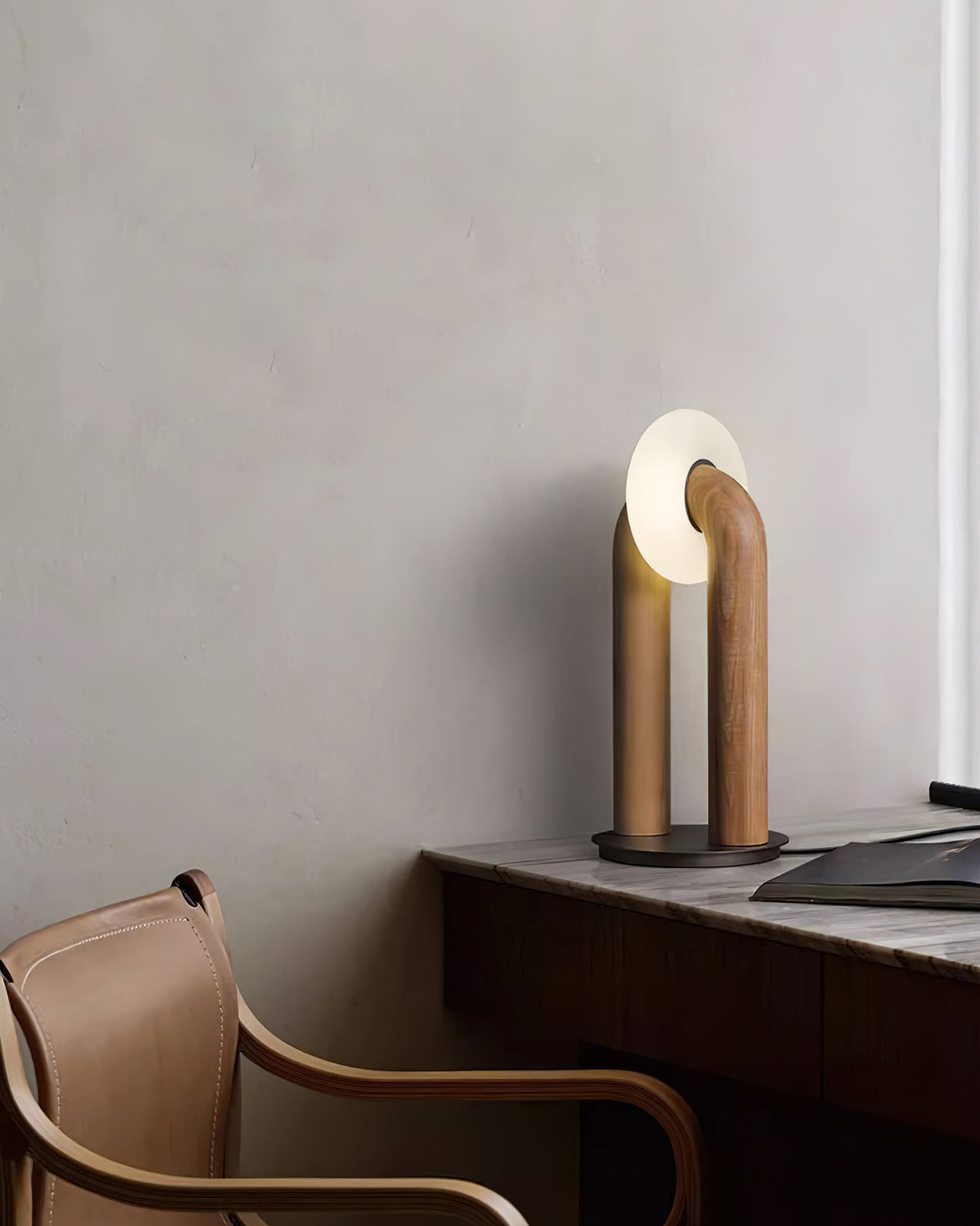 Raelix Wood Vintage Table Lamp