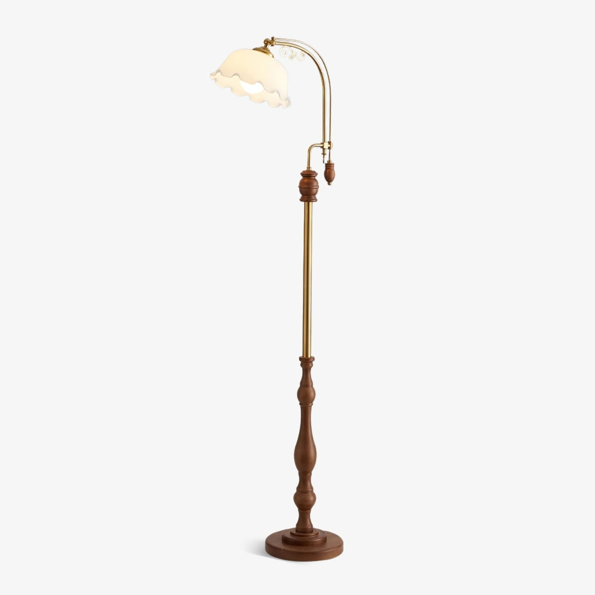 Darisel Wood Vintage Floor Lamp