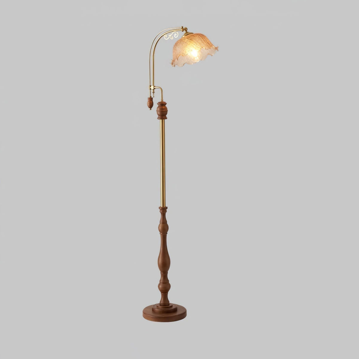 Darisel Wood Vintage Floor Lamp