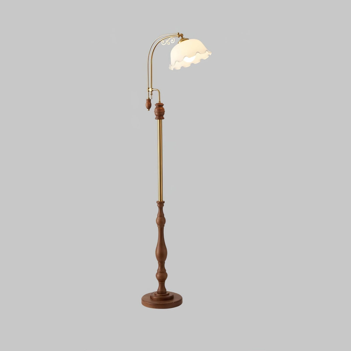 Darisel Wood Vintage Floor Lamp