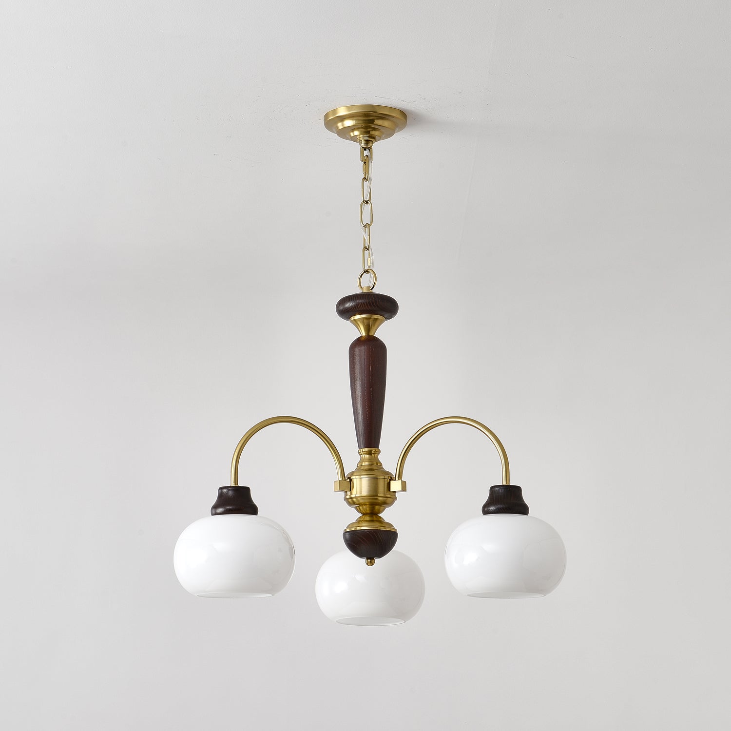 Noraneon Chandelier Arched Globe White Shade