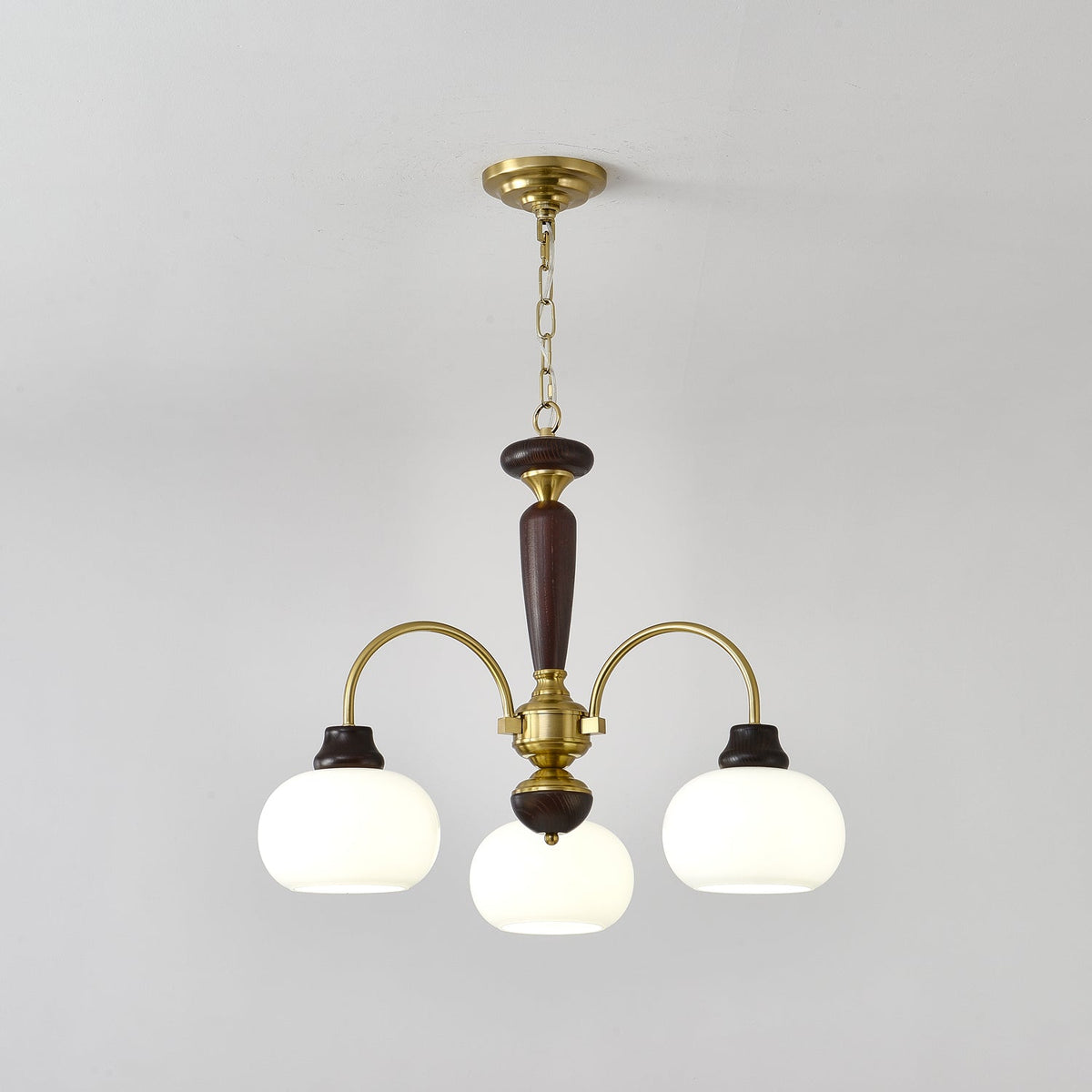 Noraneon Chandelier Arched Globe White Shade