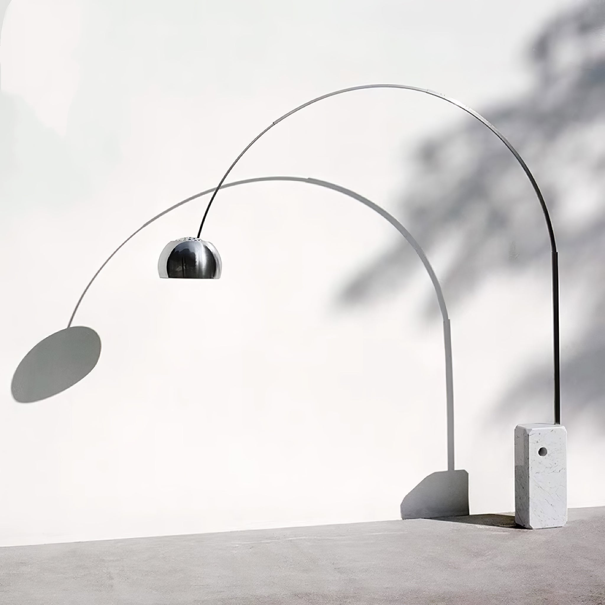 Alevra Steel Marble Floor Lamp