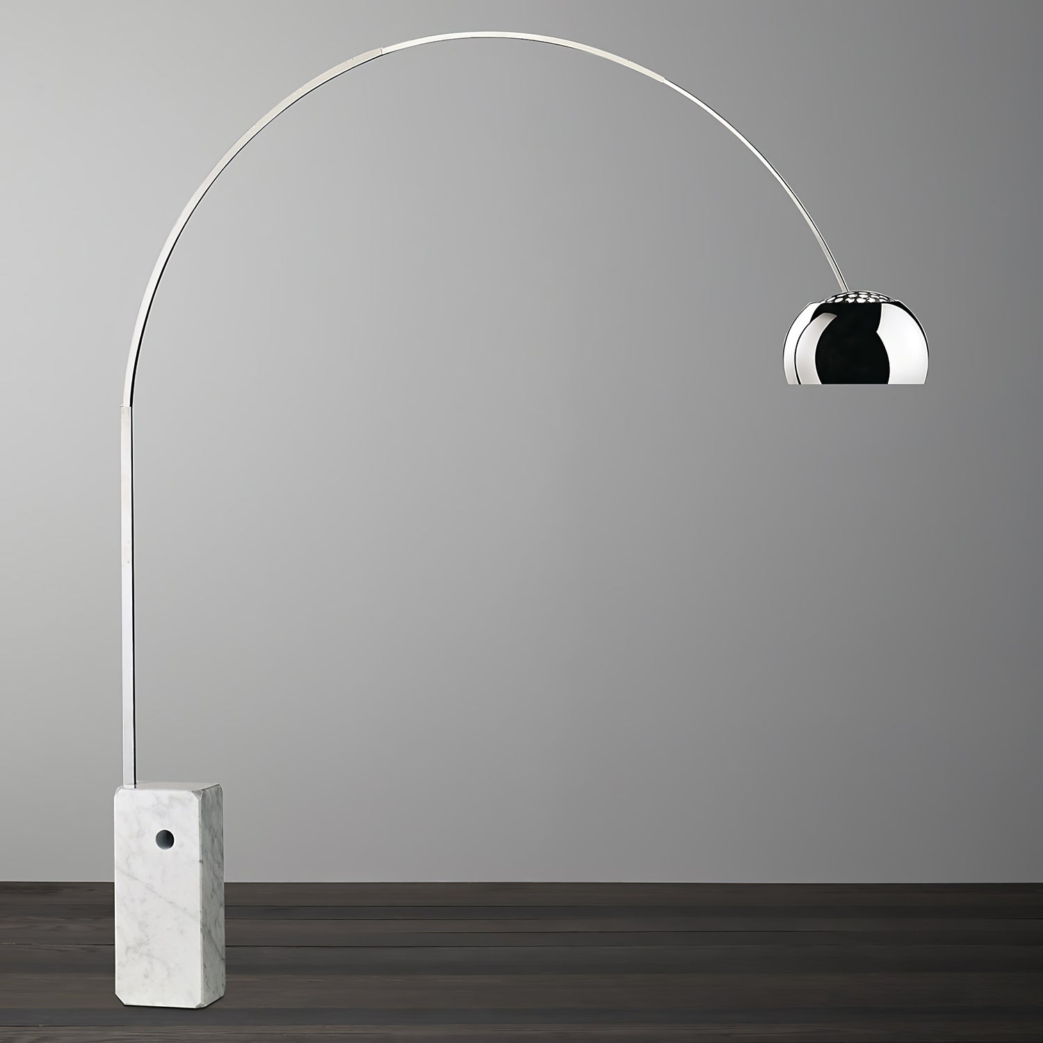Alevra Steel Marble Floor Lamp
