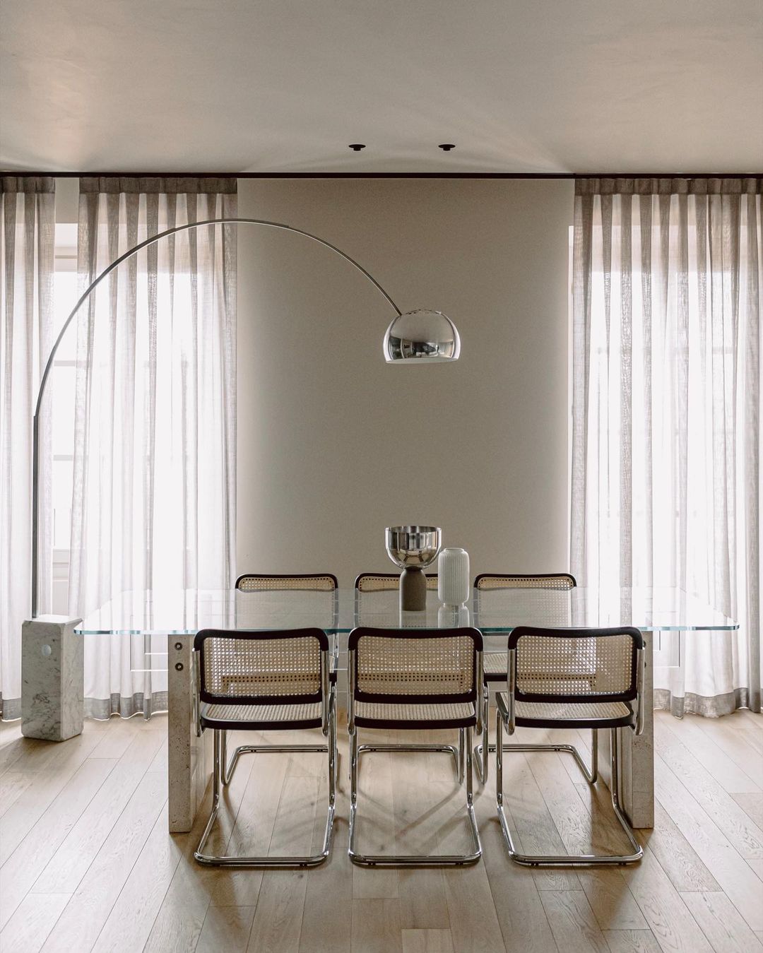 Alevra Steel Marble Floor Lamp