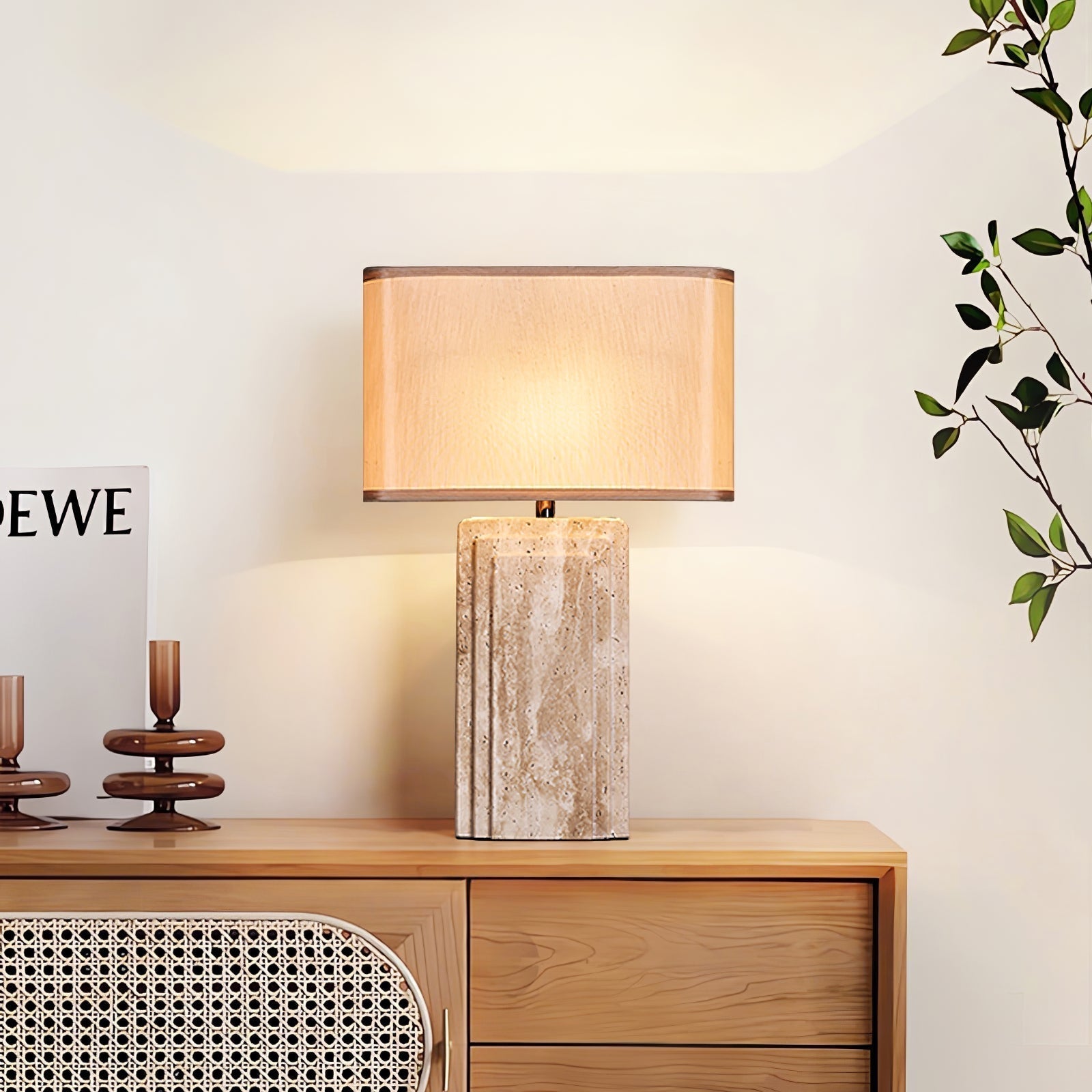 Cocare Travertine Table Lamp