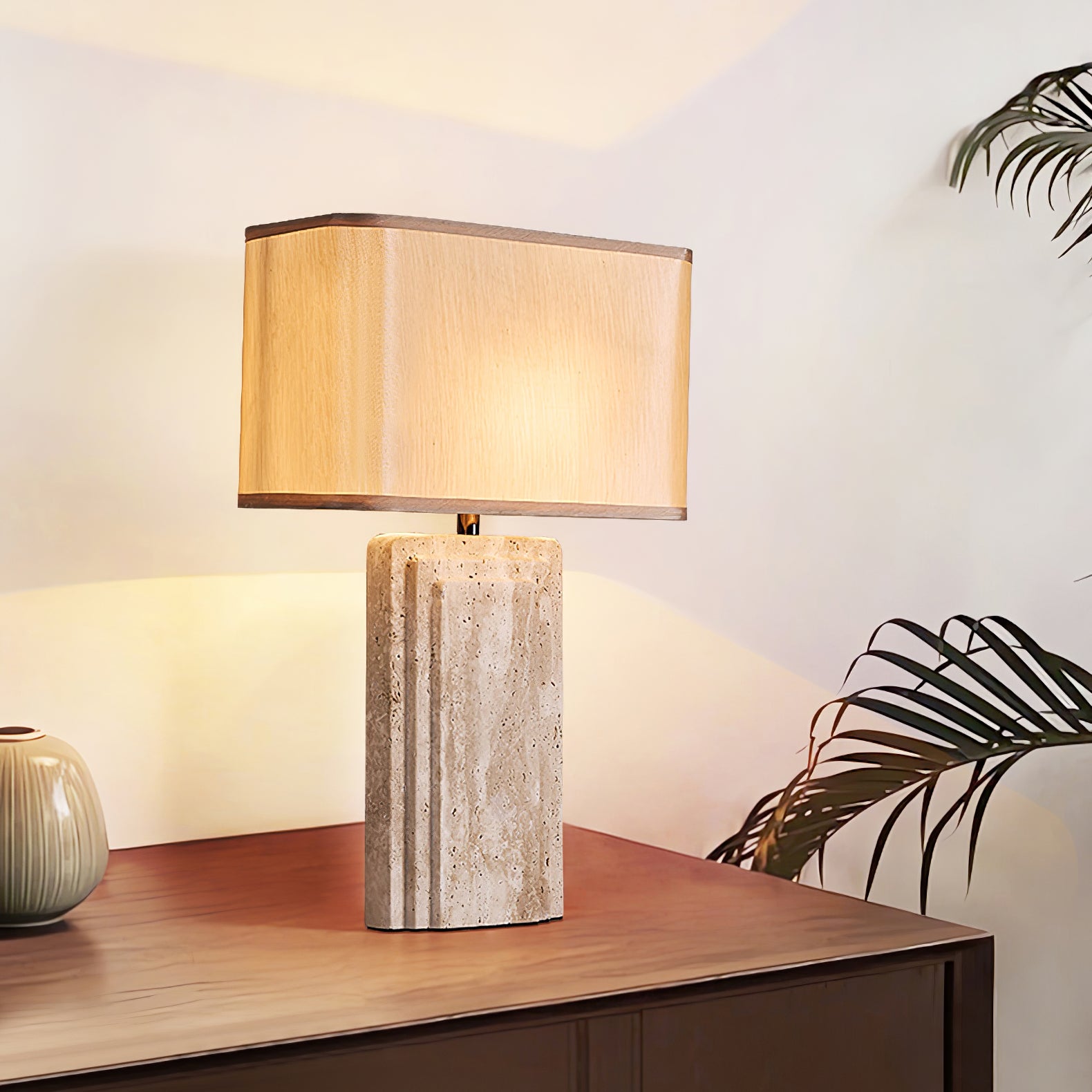 Cocare Travertine Table Lamp