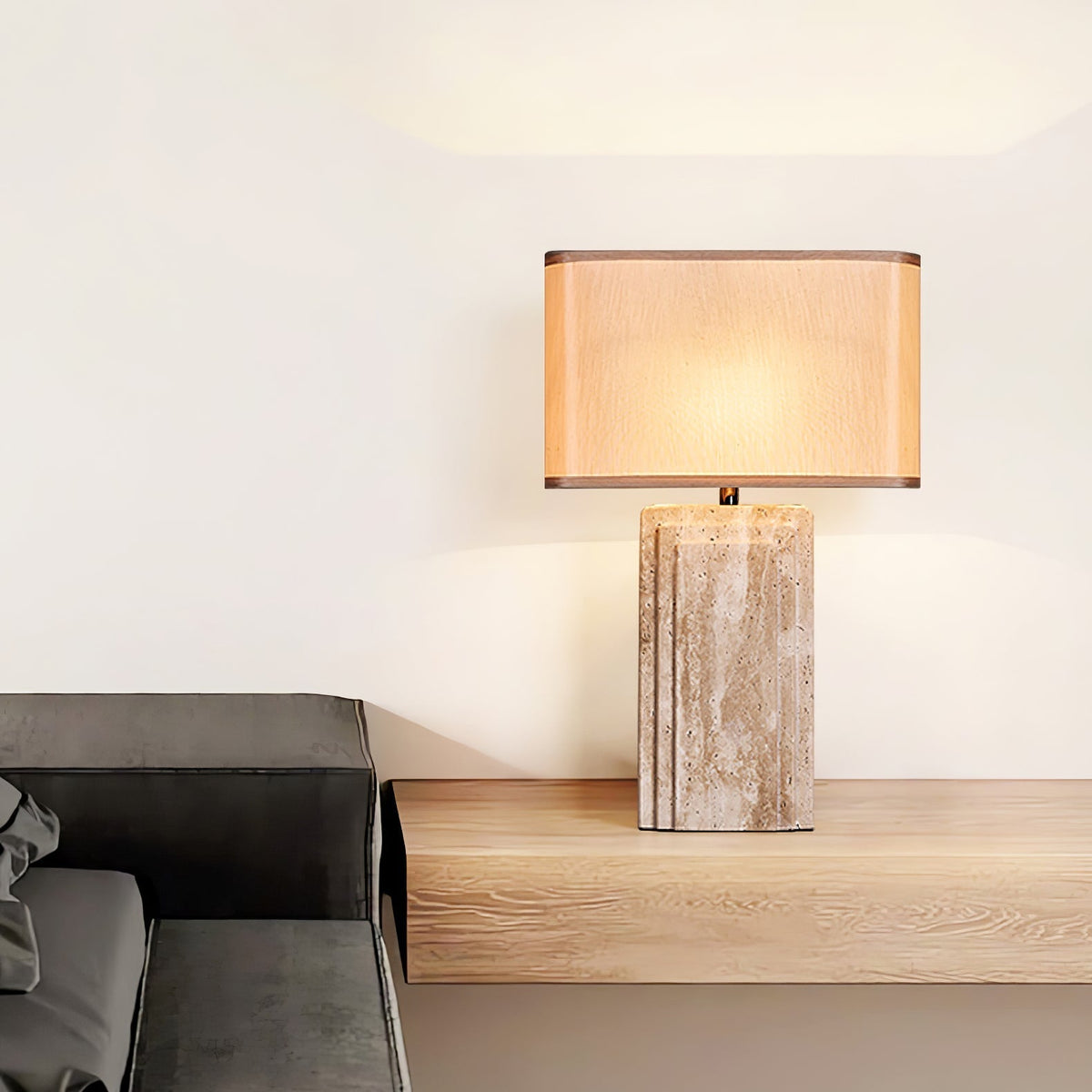 Cocare Travertine Table Lamp