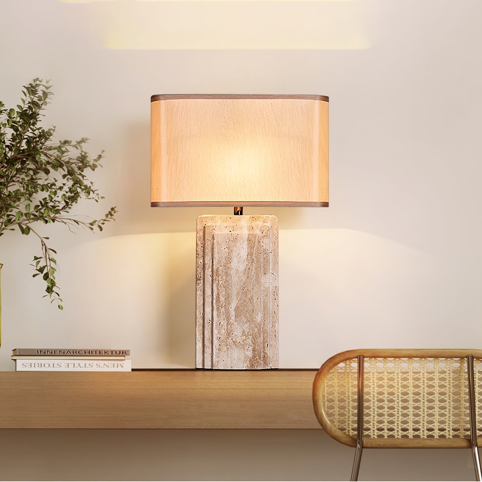 Cocare Travertine Table Lamp