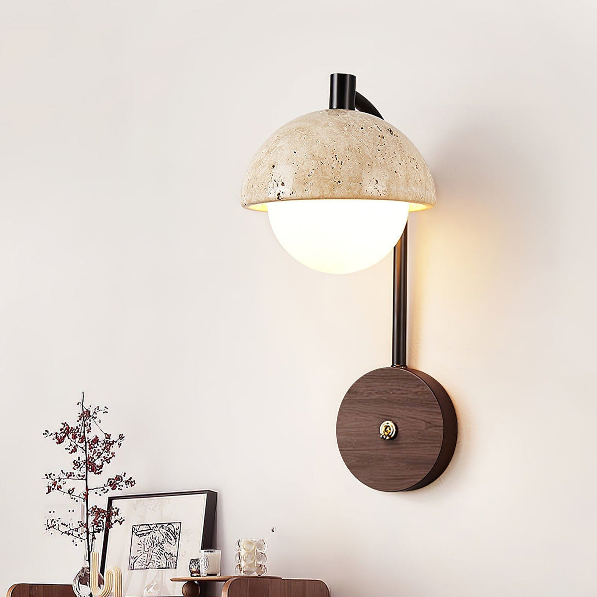 Ormaren Travertine Wall Light