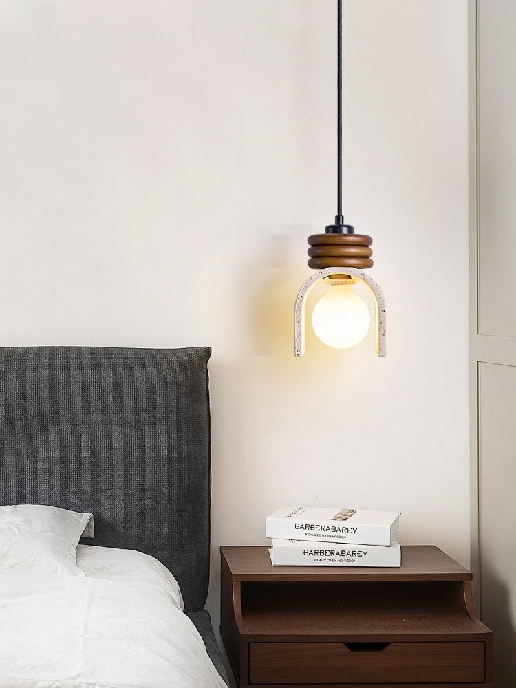 Quinn Modern Yellow Travertine Pendant Lamp