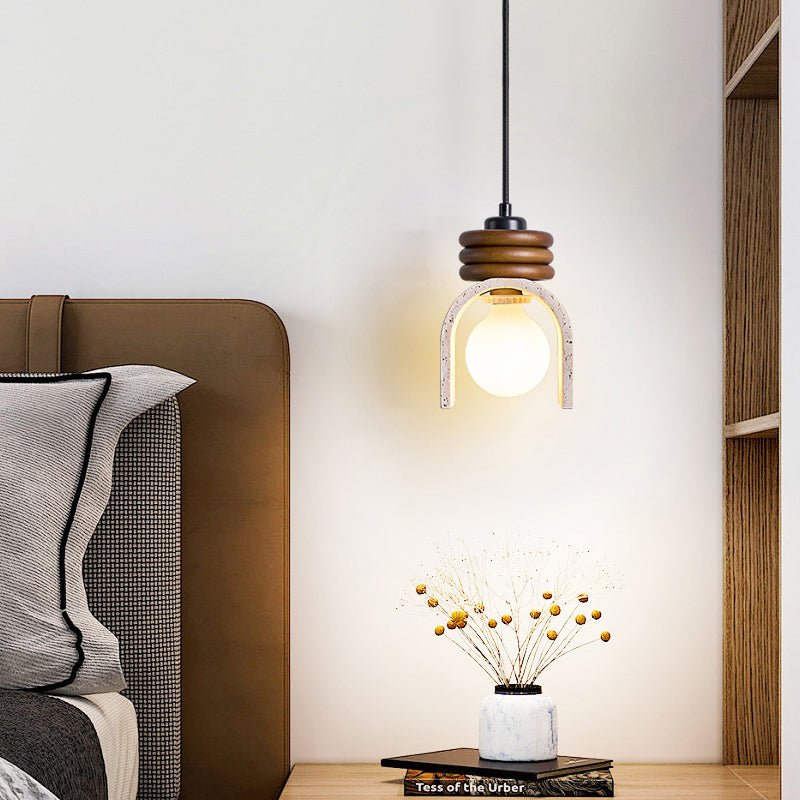 Quinn Modern Yellow Travertine Pendant Lamp
