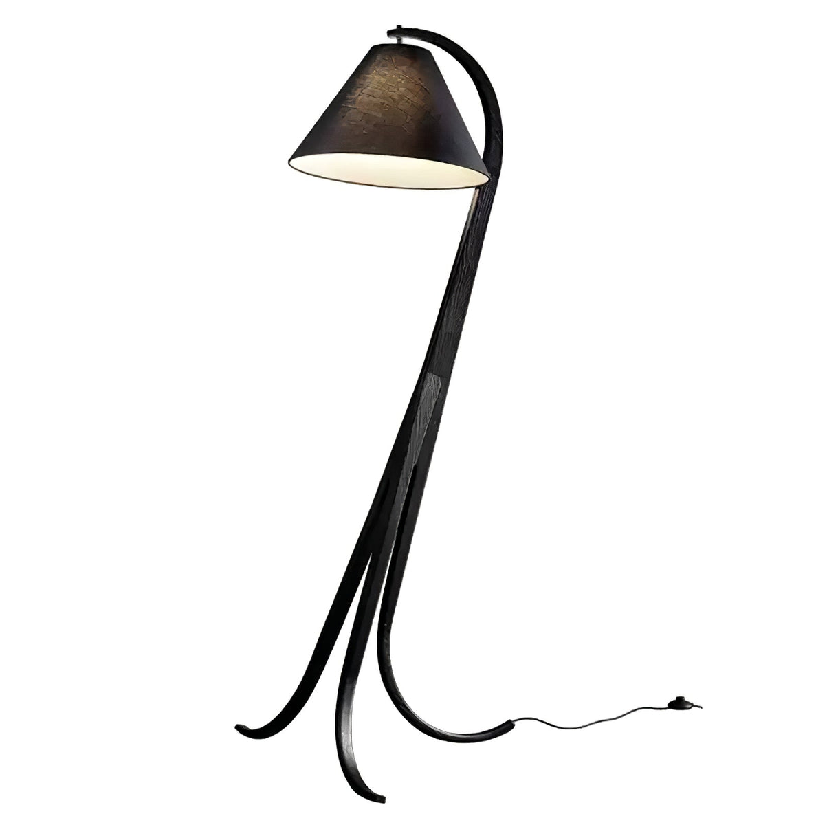 Udorila Curved Wood Floor Lamp