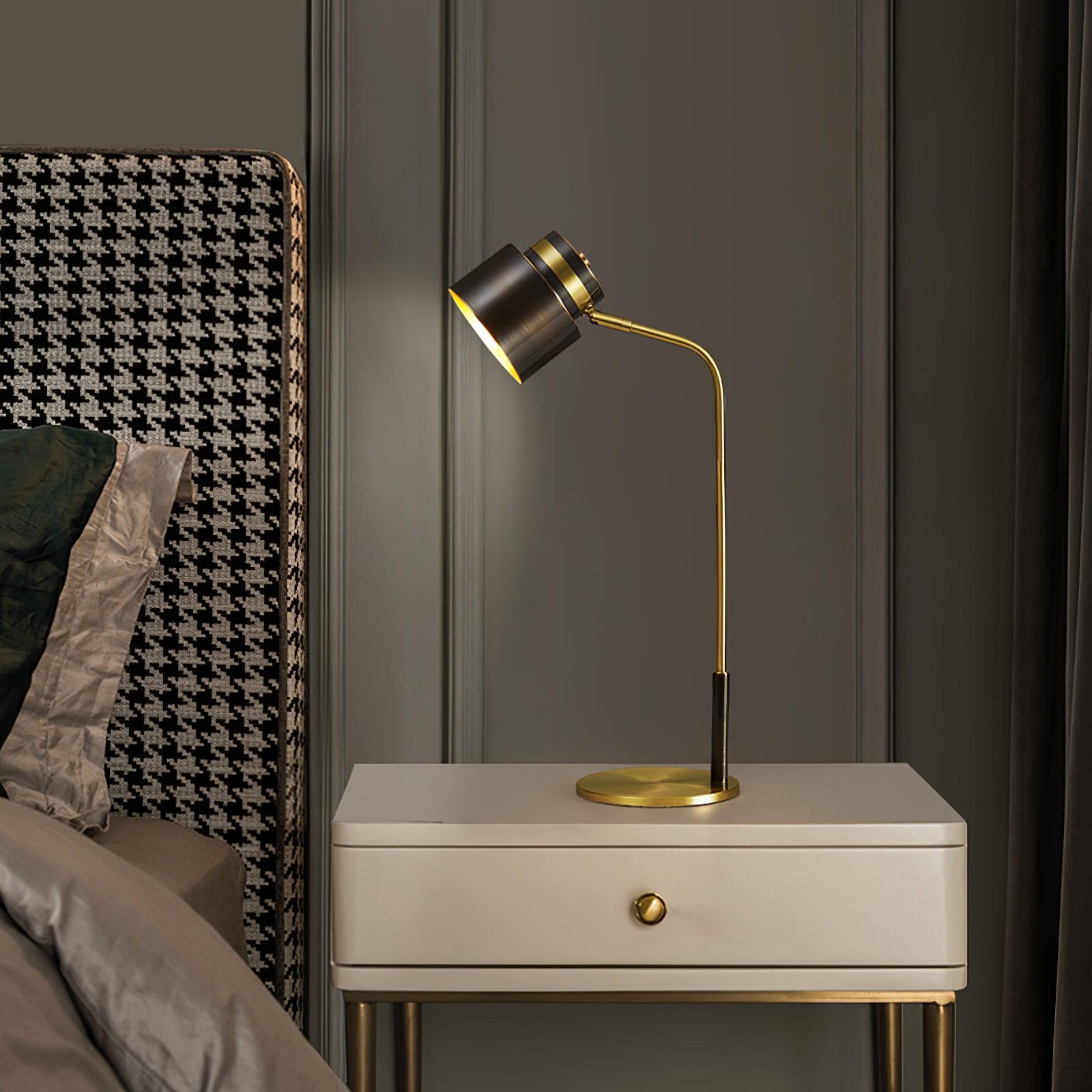 Zorase Brass Industrial Table Lamp