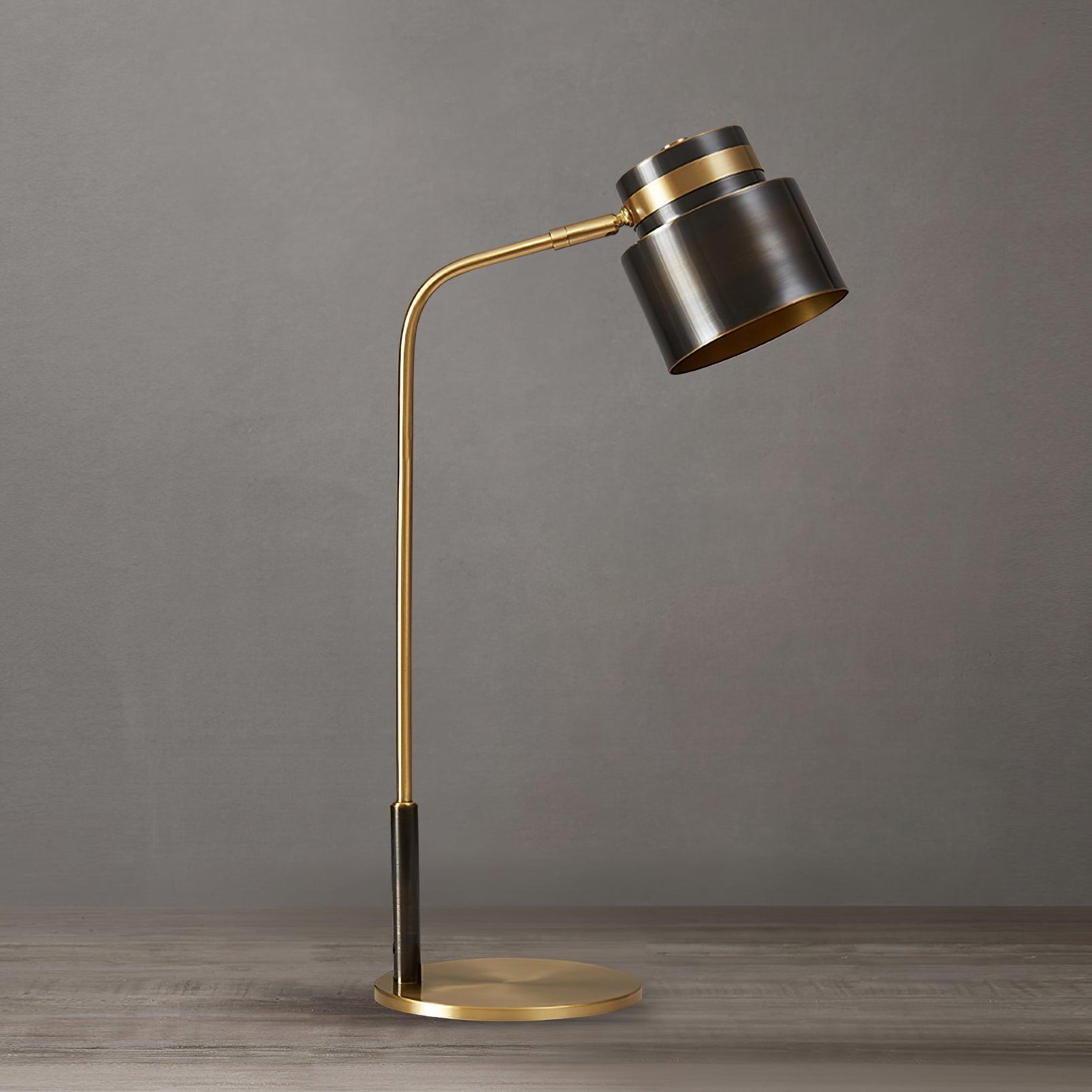 Zorase Brass Industrial Table Lamp