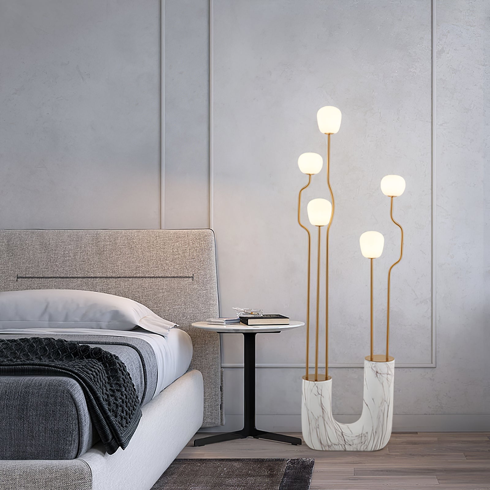 Lumon Marble Brass Modern Floor Lamp