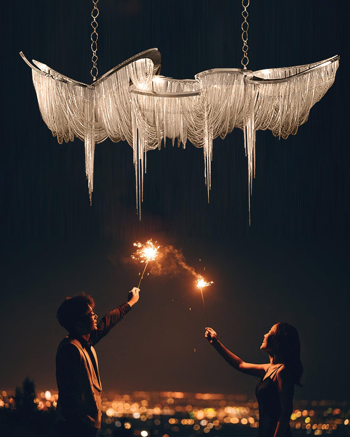 Soleraria Chandelier Tassel Gold