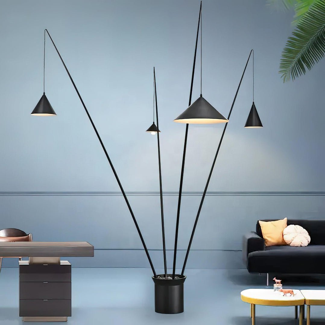 Canorara Multi-Arm Black Floor Lamp