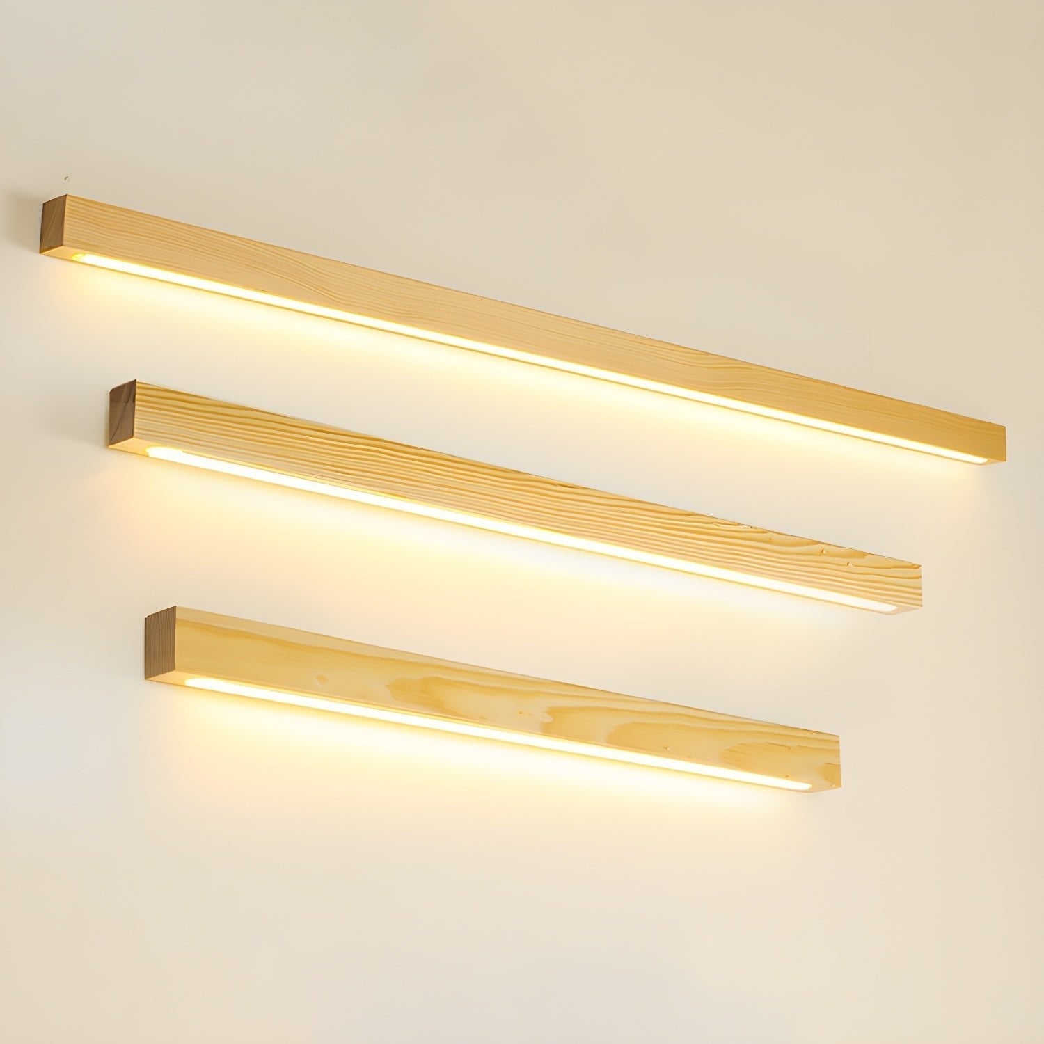 Gareth Wall Light Wood Linear Minimalist LED