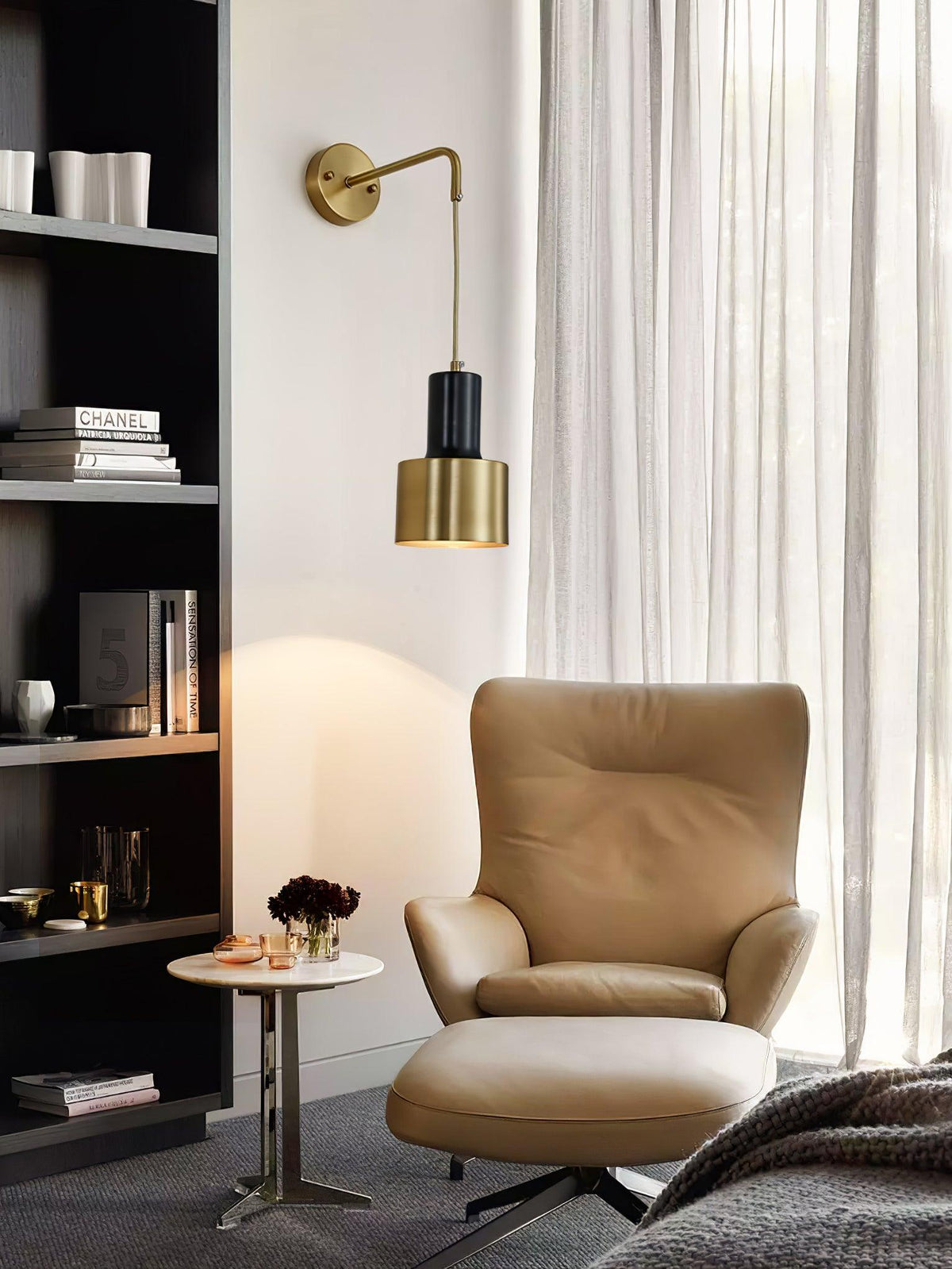 Alvina Modern Minimalist Brass Wall Light