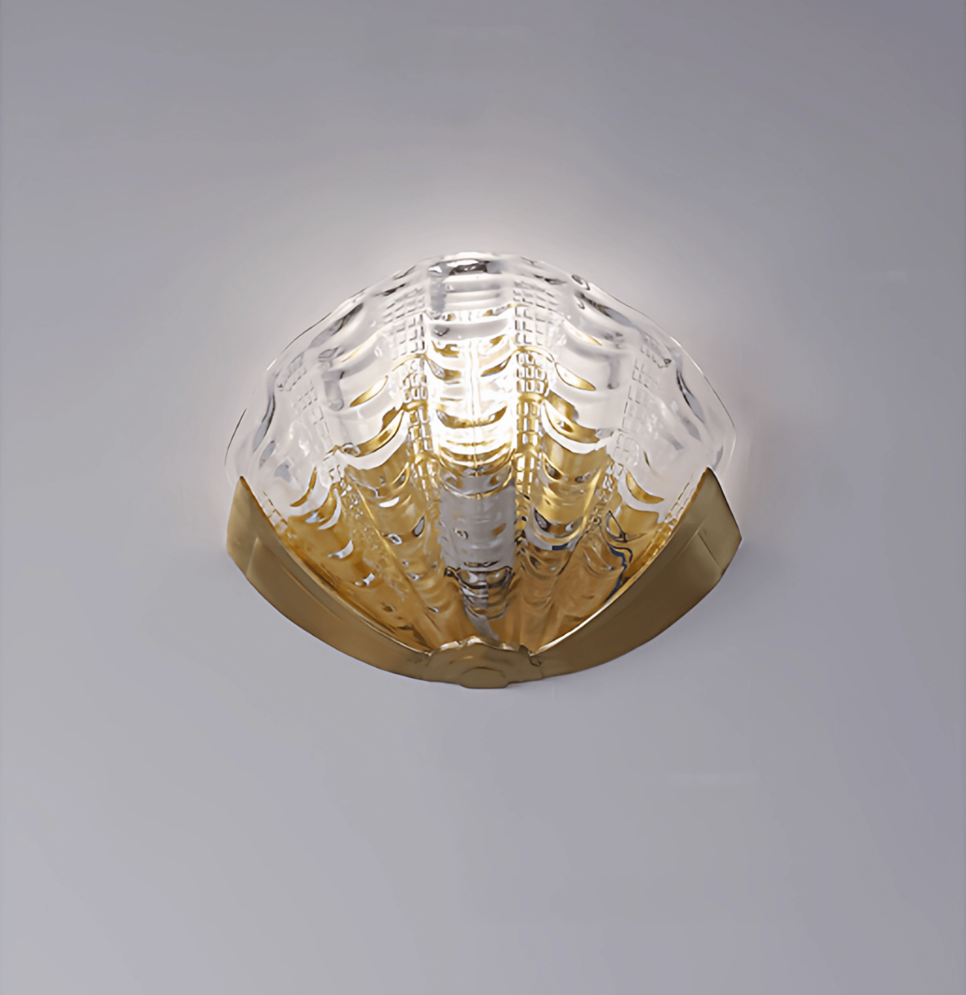 Nico Art Deco Glass Scallop Wall Light