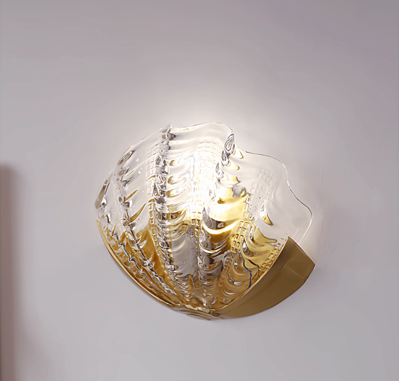 Nico Art Deco Glass Scallop Wall Light