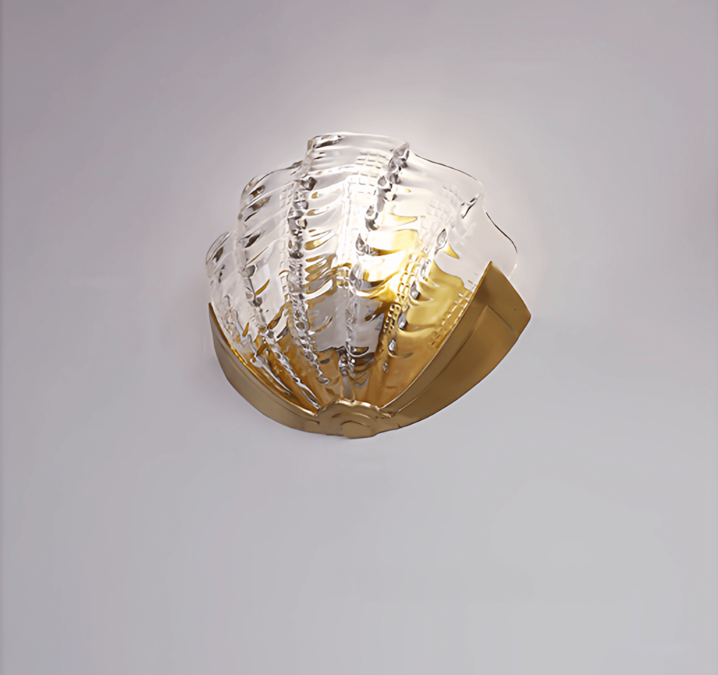 Nico Art Deco Glass Scallop Wall Light