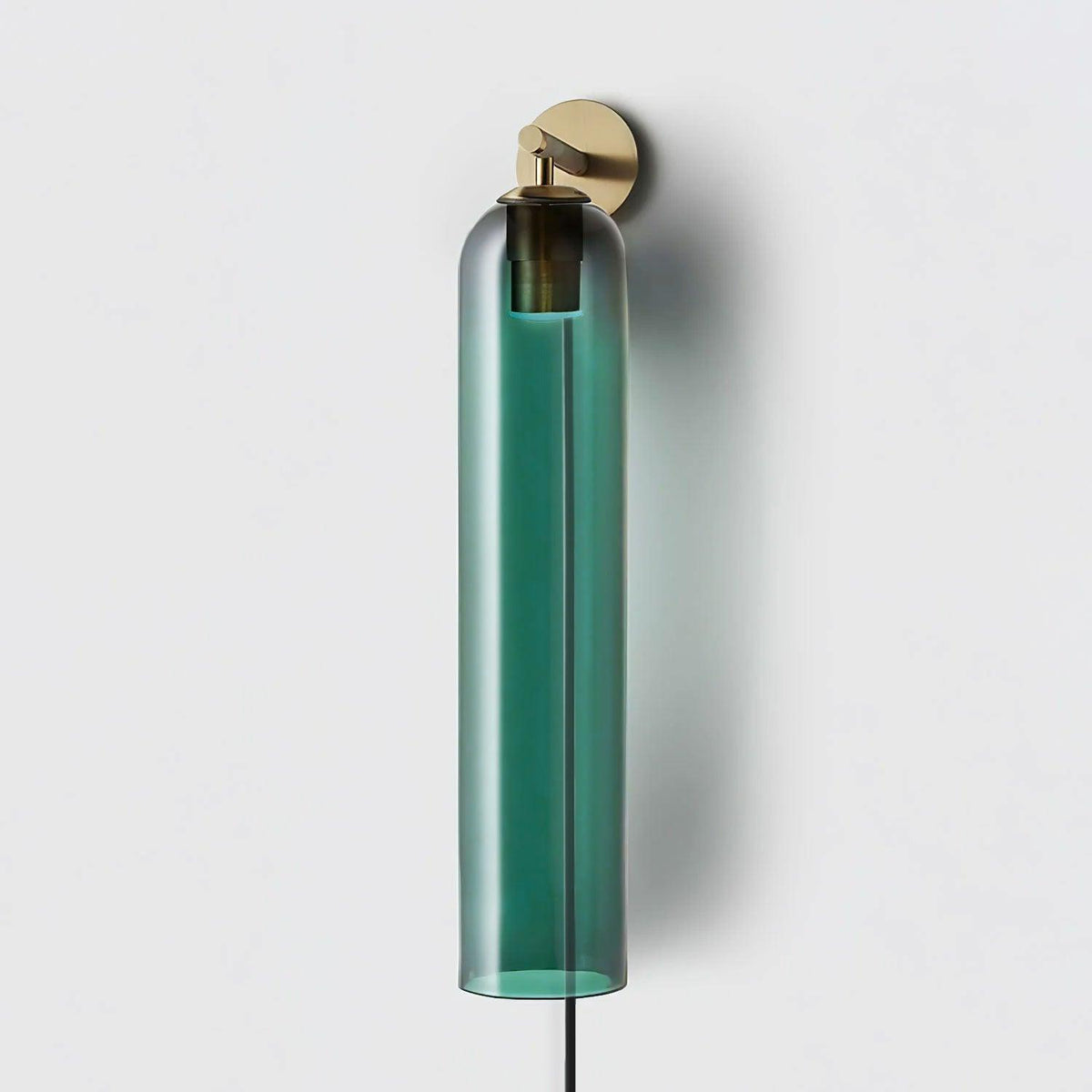 Glass Cylinder Plug-In Wall Sconce