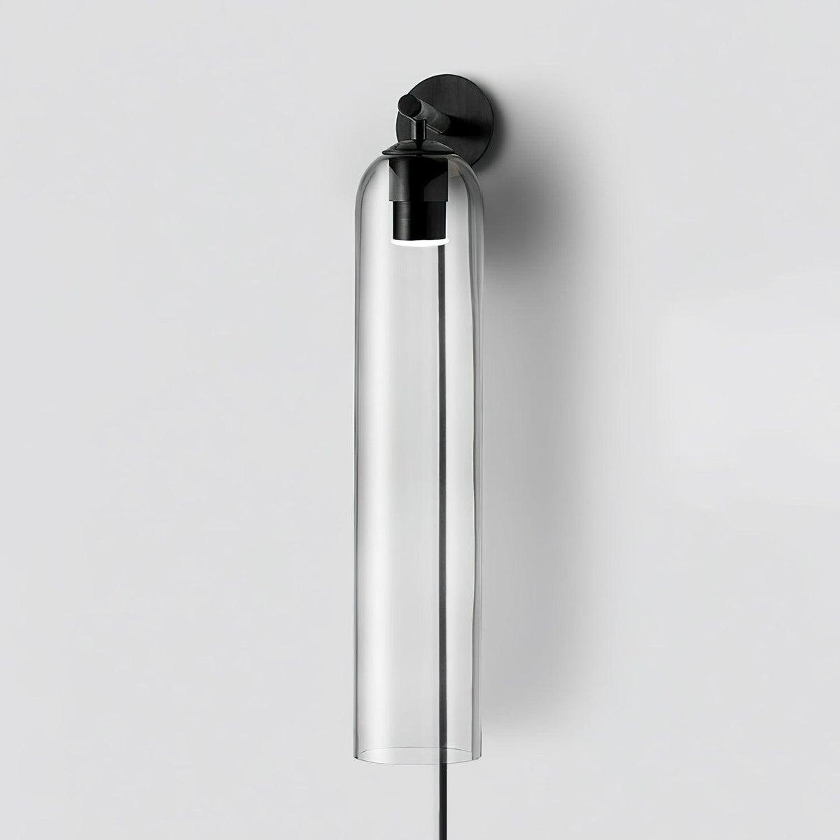 Glass Cylinder Plug-In Wall Sconce