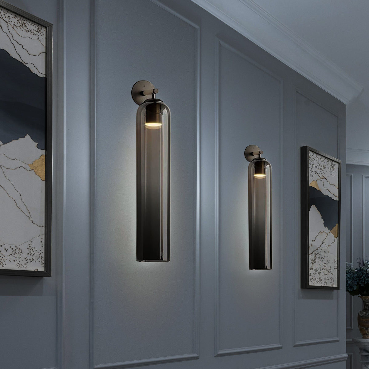 June Glass Indoor Wall Lamp Cylindrical - Neutral Decor