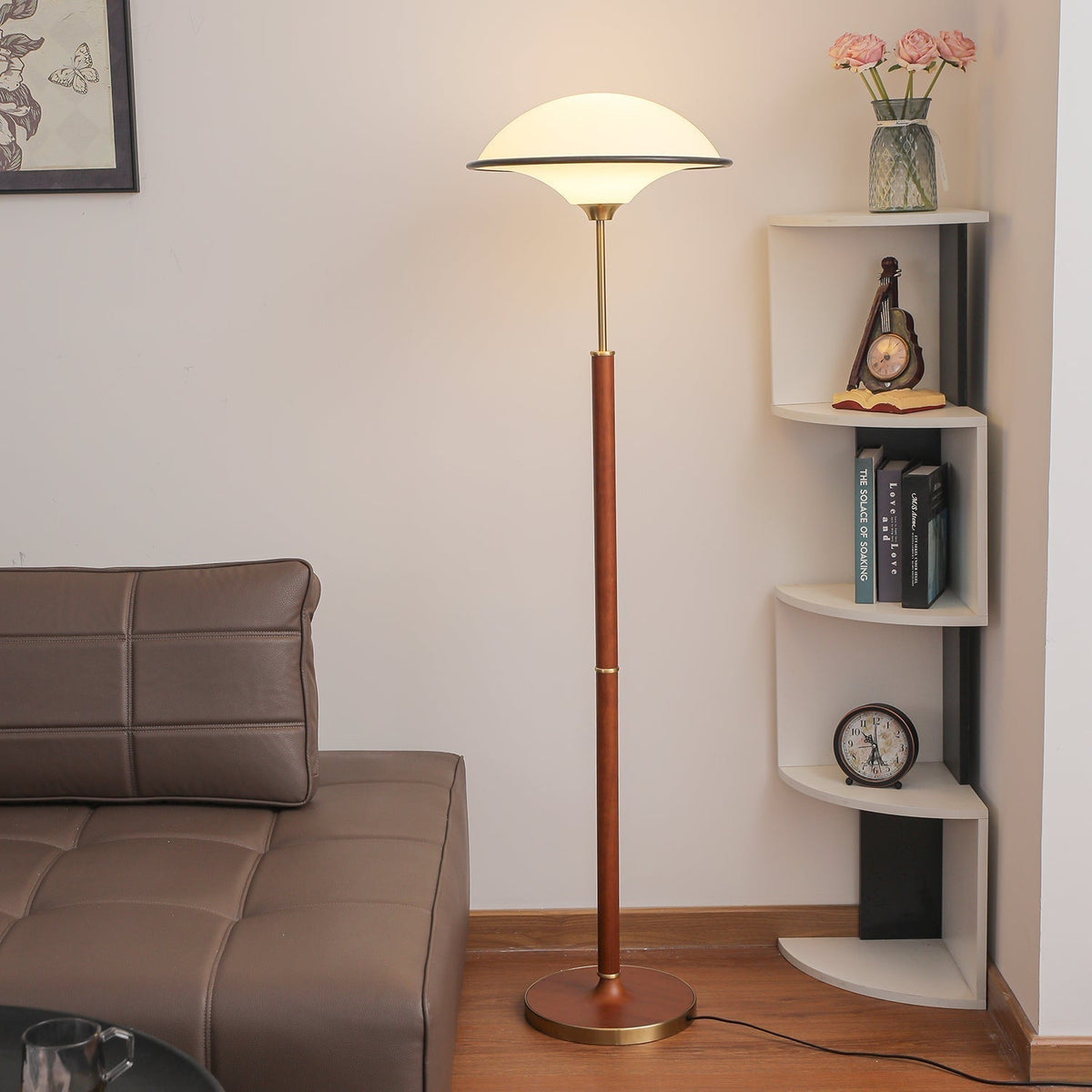 Astralis Wood Art Deco Floor Lamp