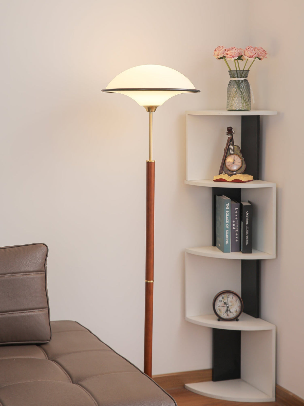 Astralis Wood Art Deco Floor Lamp