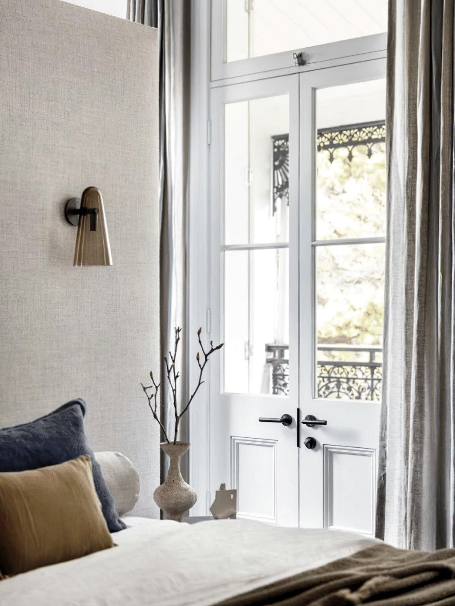 Velivira Conical Glass Wall Light