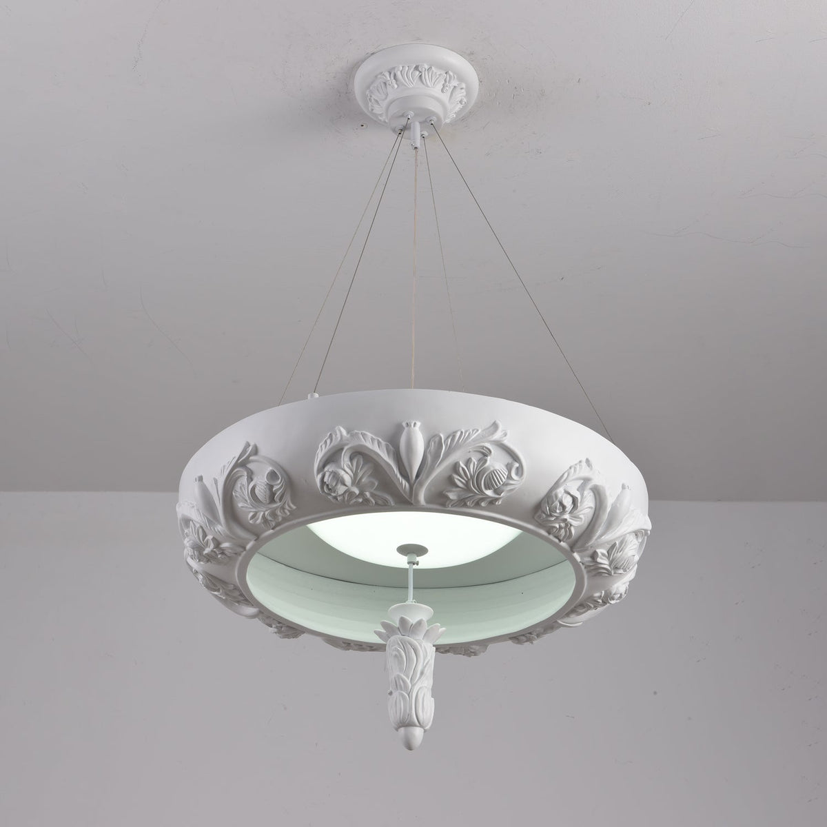 Rococo Plaster Pendant Chandelier