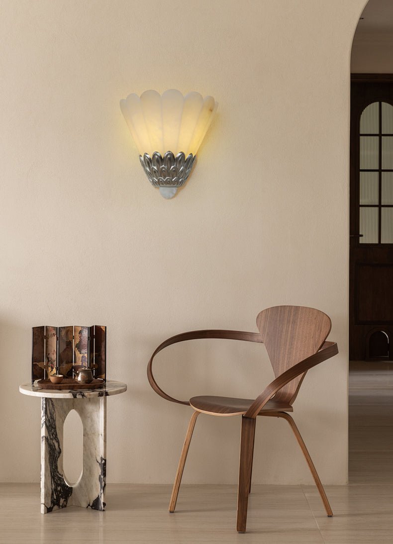 Marbe Vintage Alabaster Petal Wall Lamp