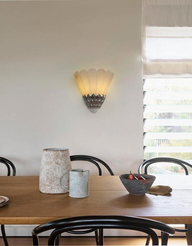 Marbe Vintage Alabaster Petal Wall Lamp