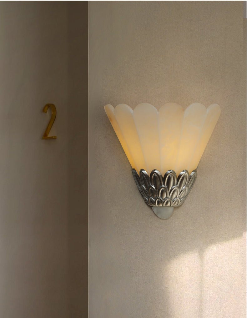 Marbe Vintage Alabaster Petal Wall Lamp