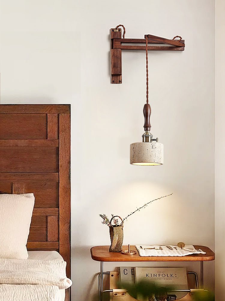 Sven Modern Yellow Travertine Wall Lamp