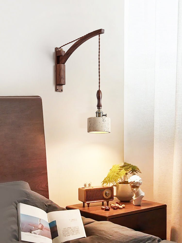 Sven Modern Yellow Travertine Wall Lamp