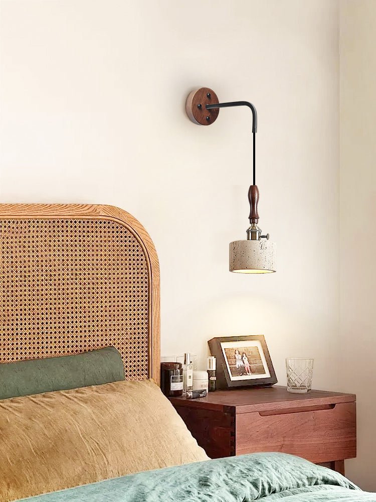 Sven Modern Yellow Travertine Wall Lamp