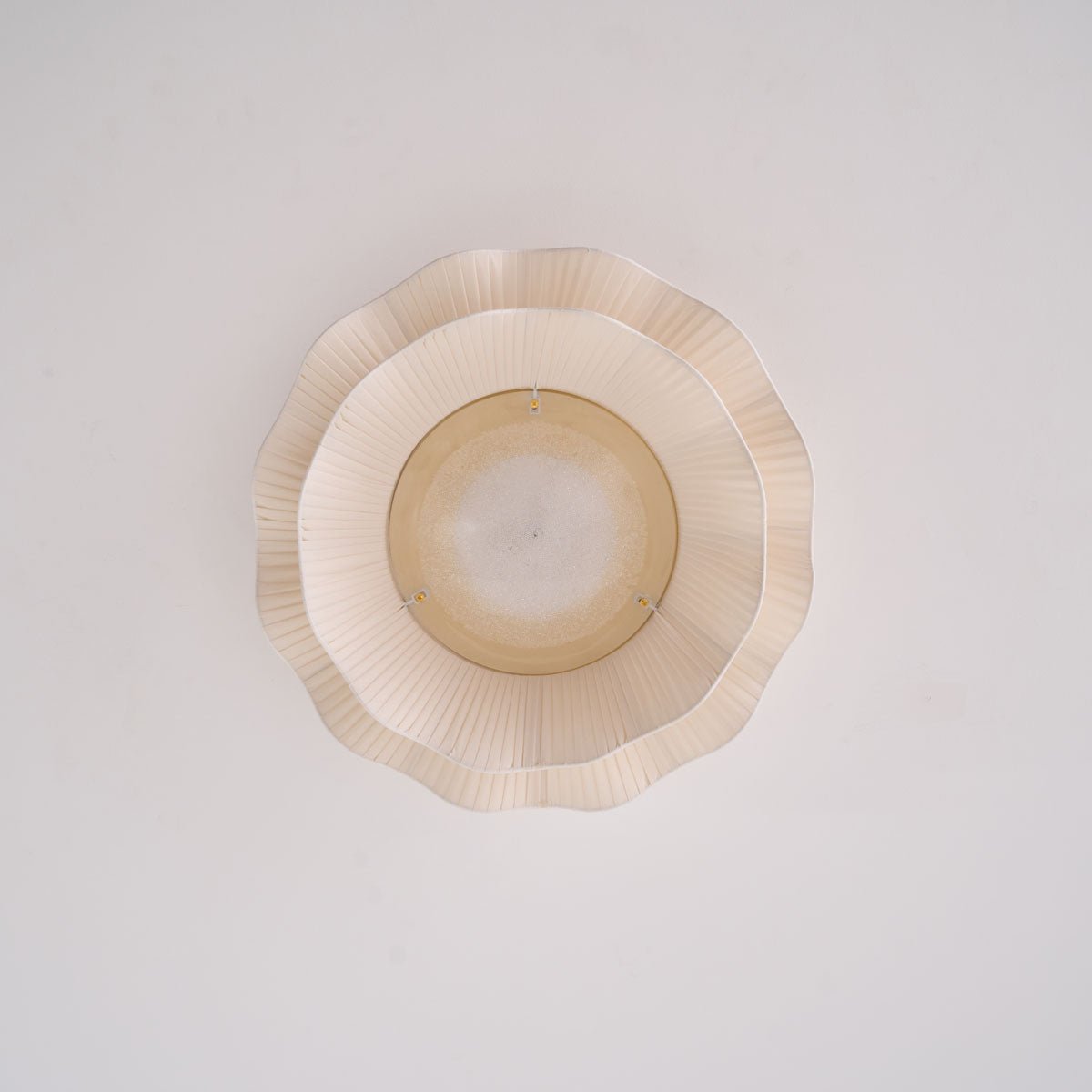 Carielle Fabric Wave Ceiling Light Brass